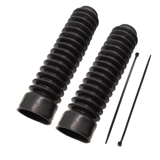US 2PCS 35MM Motorcycle Fork Rubber Gaiter Boots Fork Absorber Dust Cover Black v