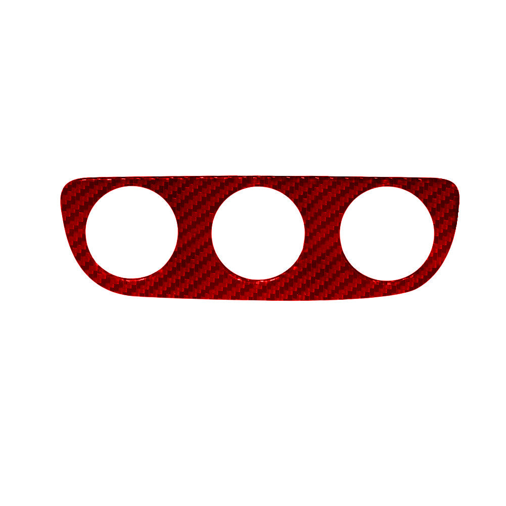 Red Carbon Fiber Driver's Storage Box Panel Trim For Highlander 2008-2013 v