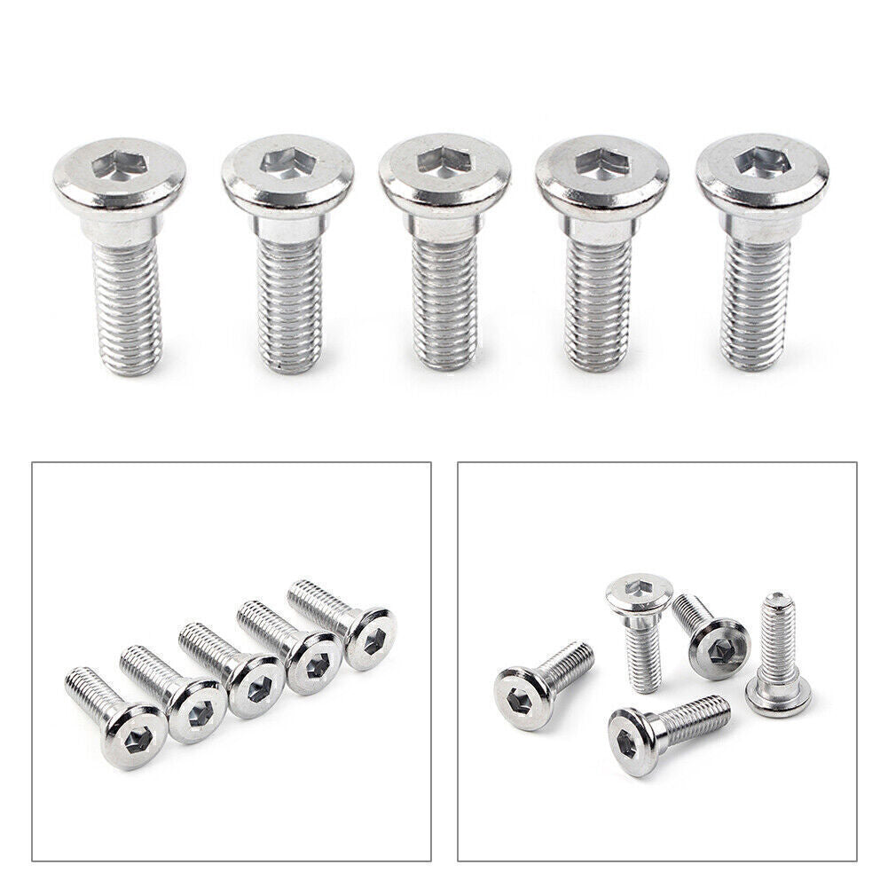 Steel Bolts Ti Hex Socket Disc Brake Rotor Screws Fasteners 5x M8x25mm x 1.25 po