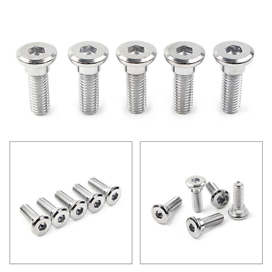 Steel Bolts Ti Hex Socket Disc Brake Rotor Screws Fasteners 5x M8x25mm x 1.25 po