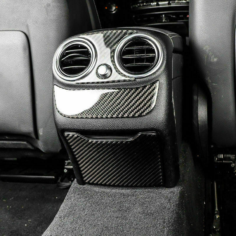Carbon fiber rear for seat storage box trim for C-Class W205 C180 - n
