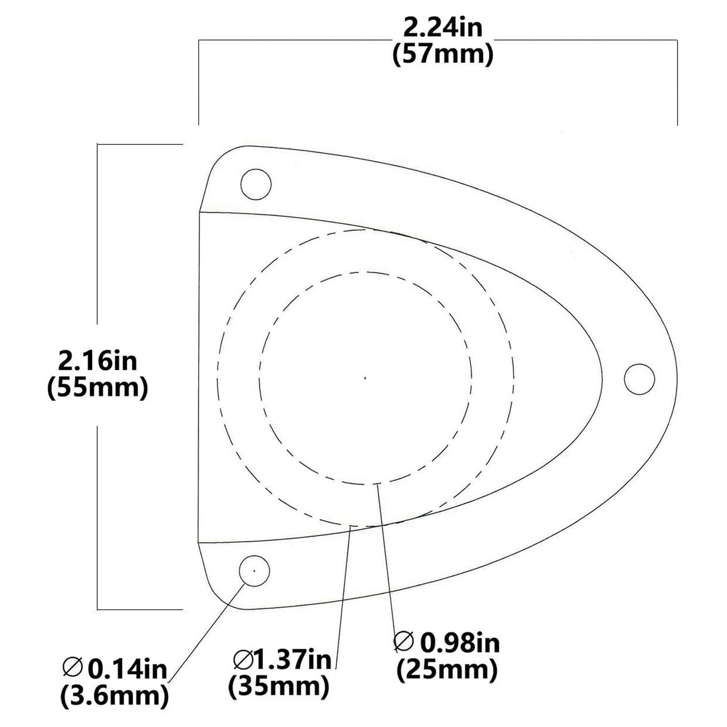 CFTGIW 2pcs 57 X 55mm/2.24 X 2.16in Clam Shell Vent Wire Pass Through Cover Q