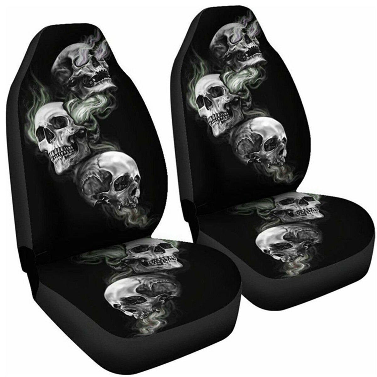 Car Front for Seat Cover Protector Cushion Full Surround 3D Skull Printing Graphics