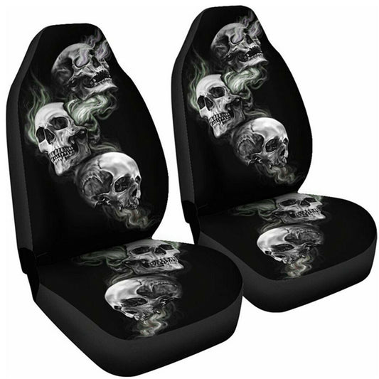 Car Front for Seat Cover Protector Cushion Full Surround 3D Skull Printing Graphics