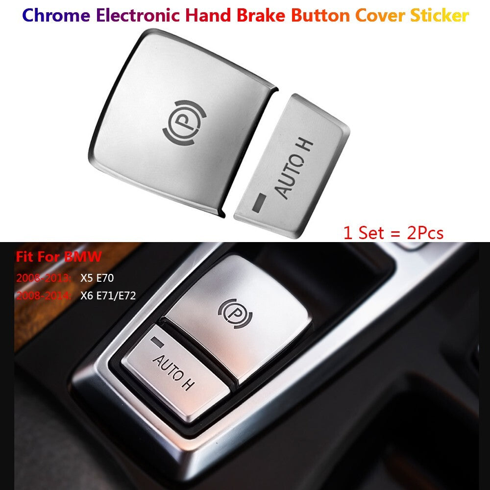for BMW X5 X6 E70 E71 Car Interior Electronic Handbrake P Button Cover Stickers