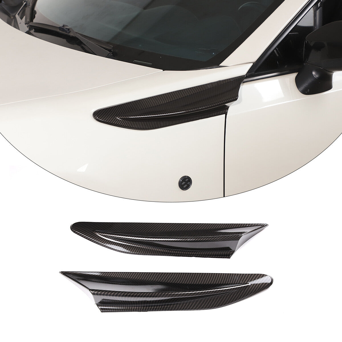 ABS glossy black front grille trim for Land Rover Discovery 5 2017-20