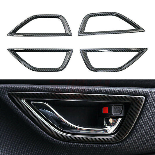 for Subaru Forester SK 19 2020 Carbon Fiber Car Interior Door Handle Bowl Cover