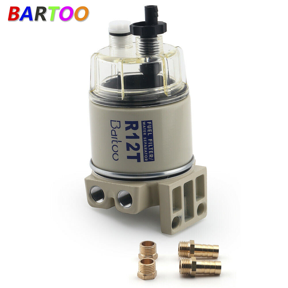 Boat Marine Spin-on for 120AT Fuel Filter Water Separator R12T With Fuel Fitting Q