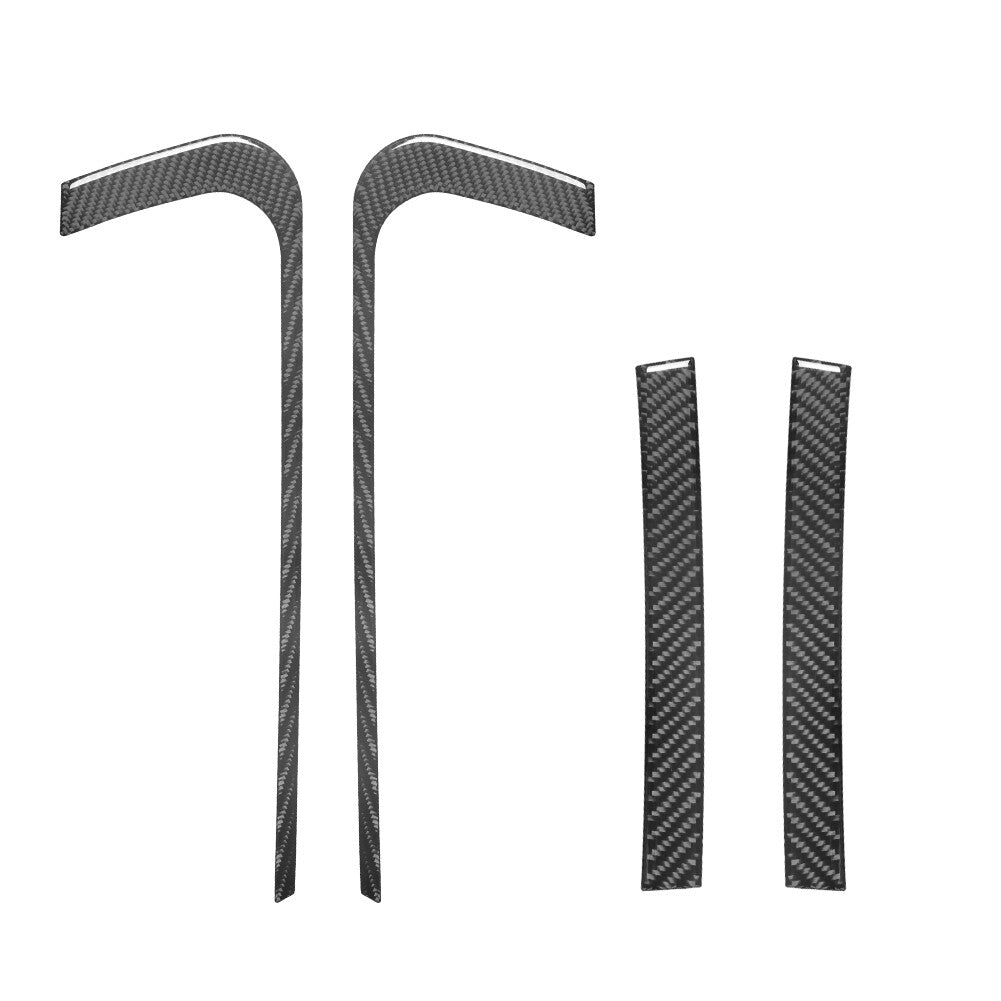 2x Red Carbon Fiber Air Intake Hole Sticker Cover Trim For 718 2016-2022 v
