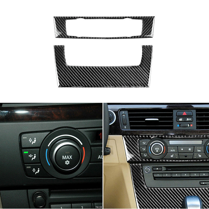 Carbon fiber CD control of air conditioning trim for BMW 3 Series E90 2006-2011