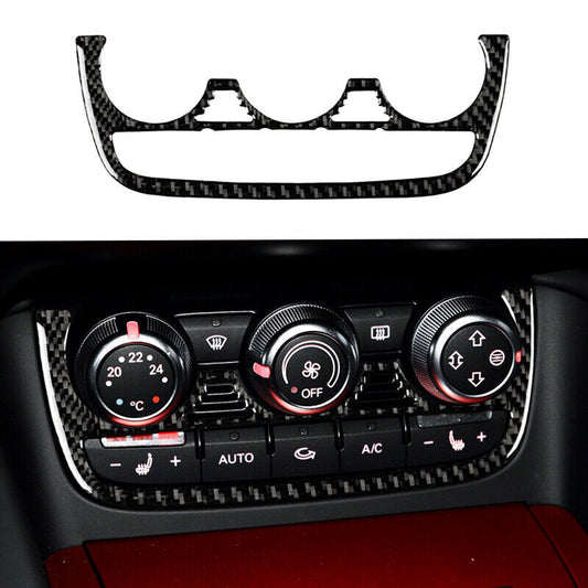 Carbon Fiber Air Conditioning Adjust Button Cover Trim for Audi TT TTRS 2008-14