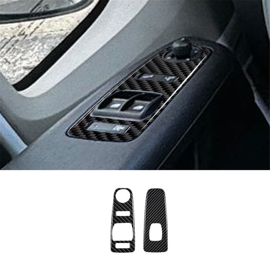 2X Carbon Fiber Window Lift Control Panel Cover Trim for RAM Promaster 2014-2021