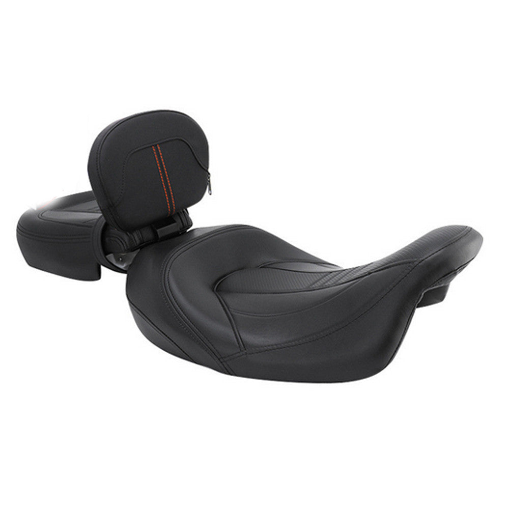 Driver and passenger for seat with rider backrest for Harley-Davidson Touring 2009 - 2024 n