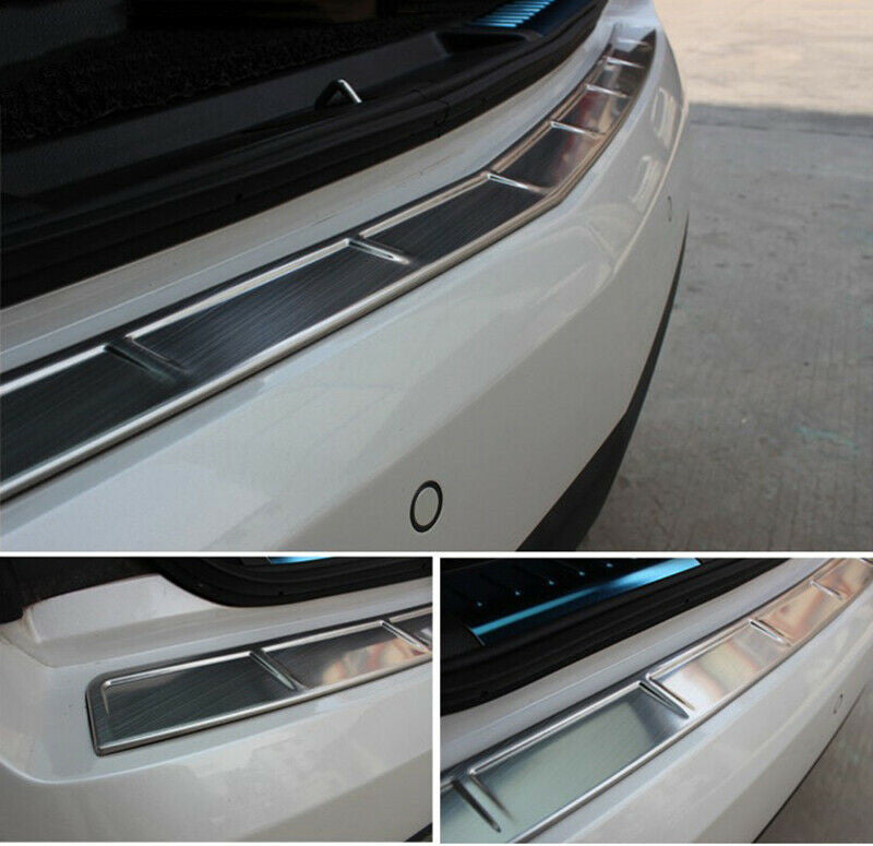 for Cadillac SRX 2010-16 Silver Rear Bumper Protector Door Sill Scuff Plate Trim