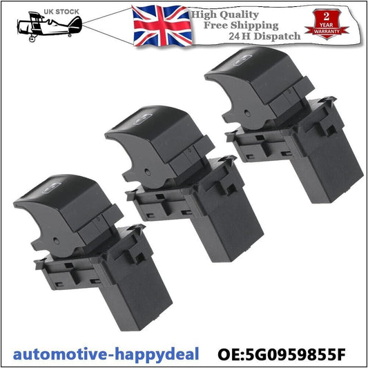 3X Passenger Side Window Switch Button for VW for Golf GTI MK7 5G0959855F