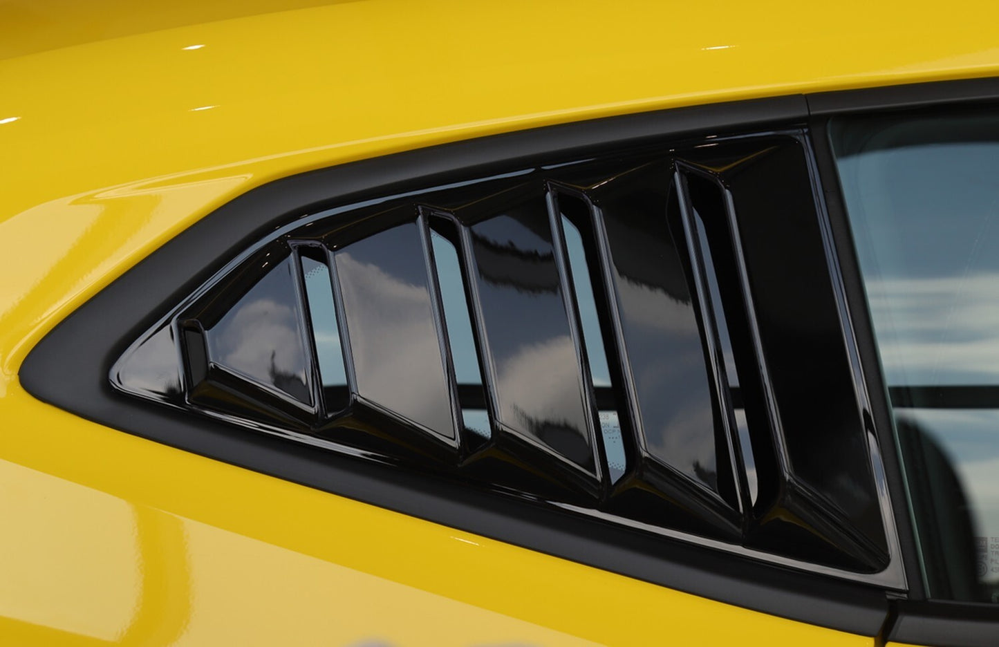 Side Window Quarter Louver Cover 2PCS for Chevy Camaro 17-24 Glossy Black ABS