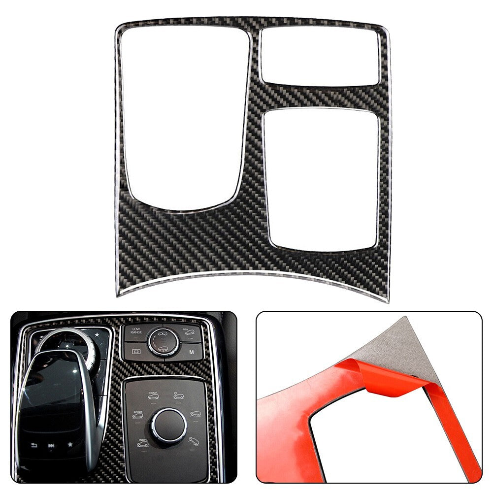 Carbon Fiber Console Gear Shift Panel Trim Fit For GLE GLS 2016-18 v