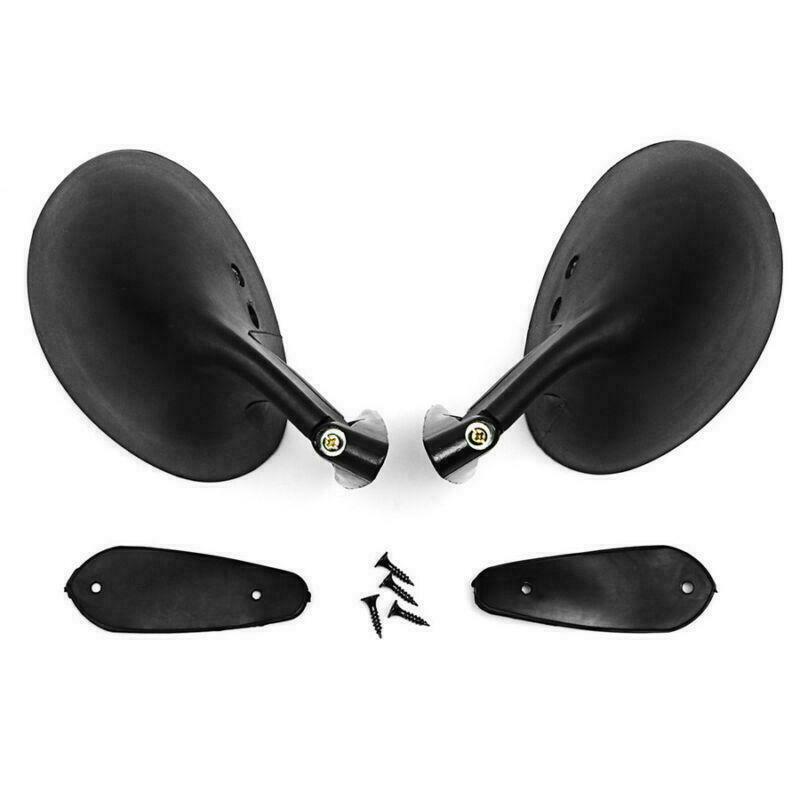 Oldtimer classic car door side mirrors, black, ABS, universal with accessories, 2x n