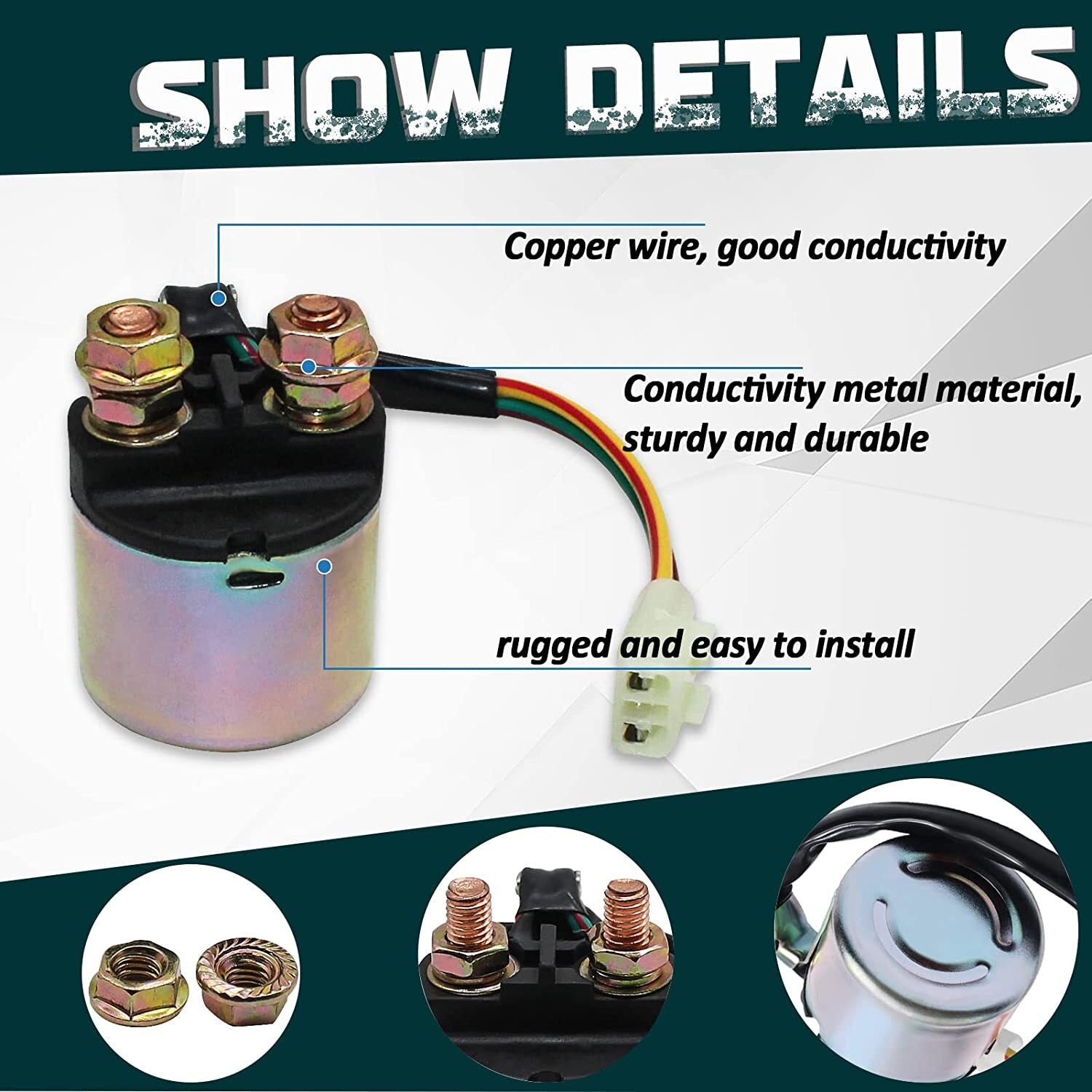 Starter Solenoid Relay Switch for Honda 35850-HM7 35850-HN7-003 TRX 300 350 500