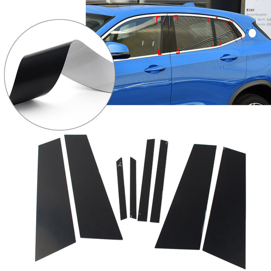 8 Pcs Bright Black Car Door Window Pillar Post Cover Trim for BMW X2 F39 2018-21