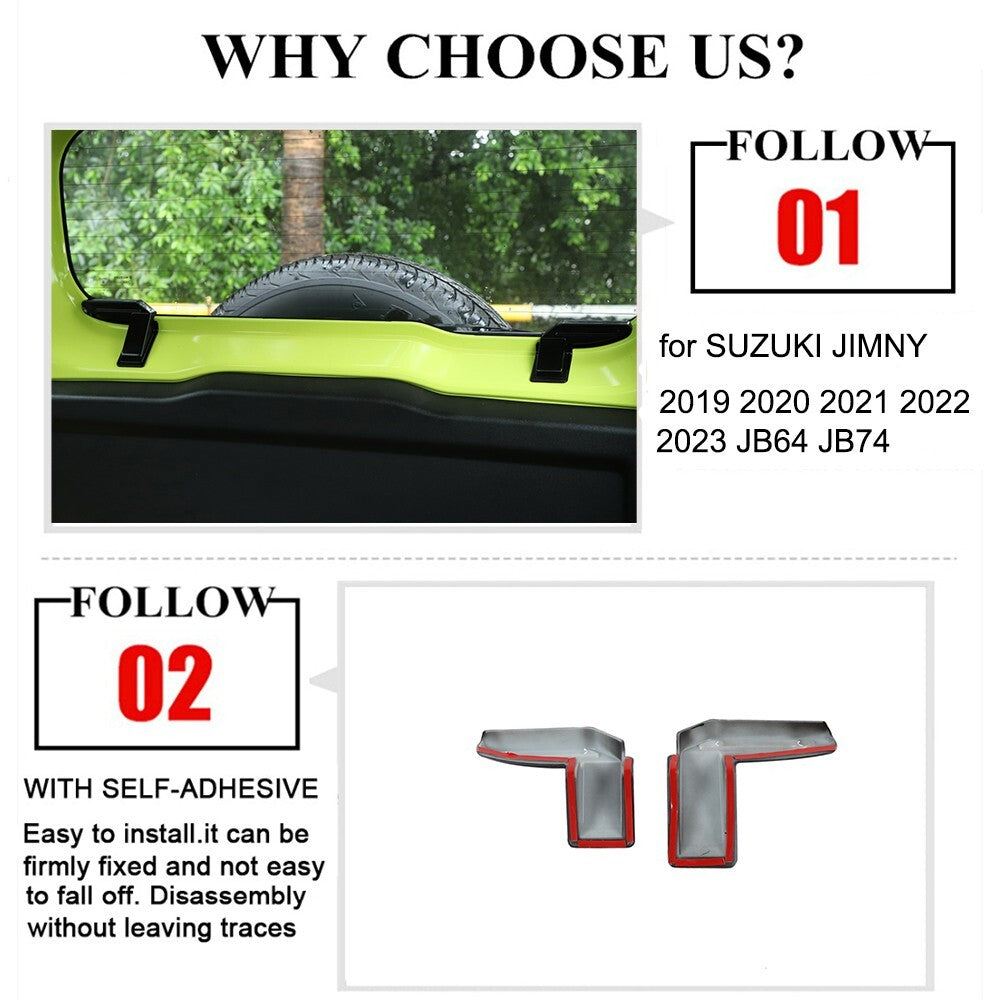 Black Rear Windshield Heating Wire Protective Cover for Suzuki for Jimny 2019-2023