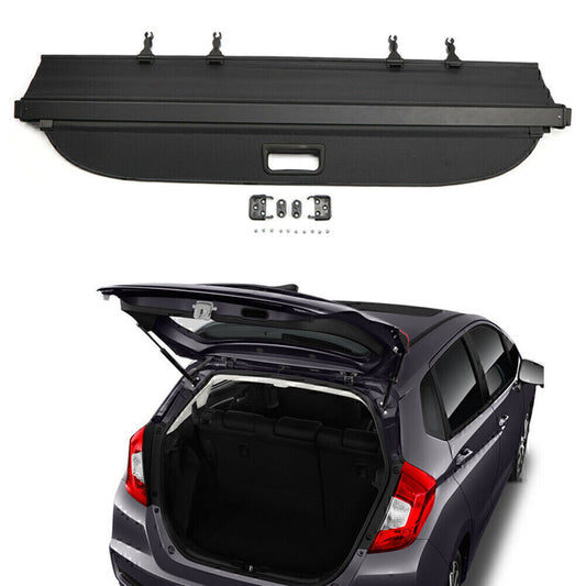 Rear Trunk Security Cargo Cover Shield Shade Black Fit for Honda FIT/Jazz 2015-18
