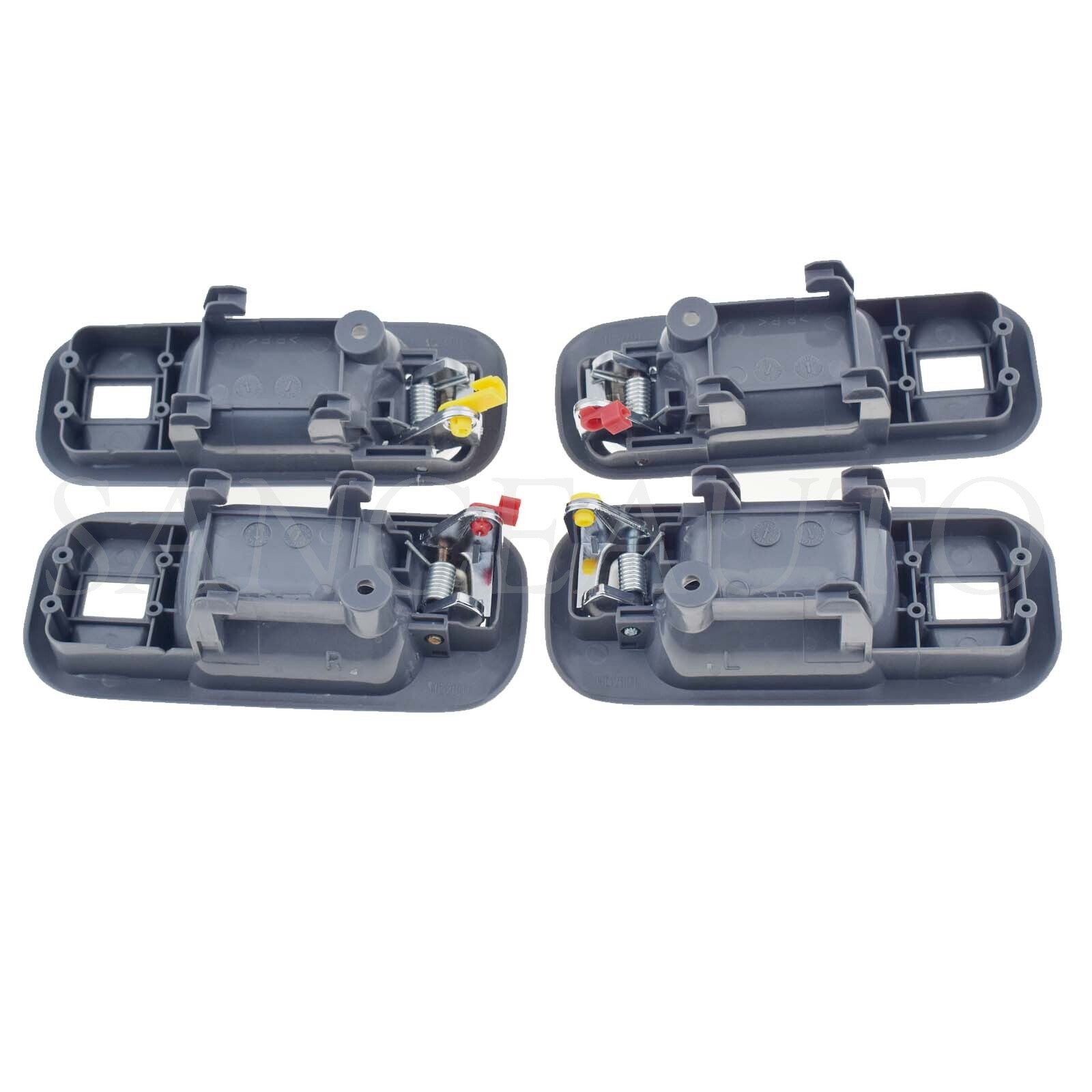 4-Piece Interior Door Handle Set, Gray Chrome Alloy, for 1997-2001 for Honda CRV n
