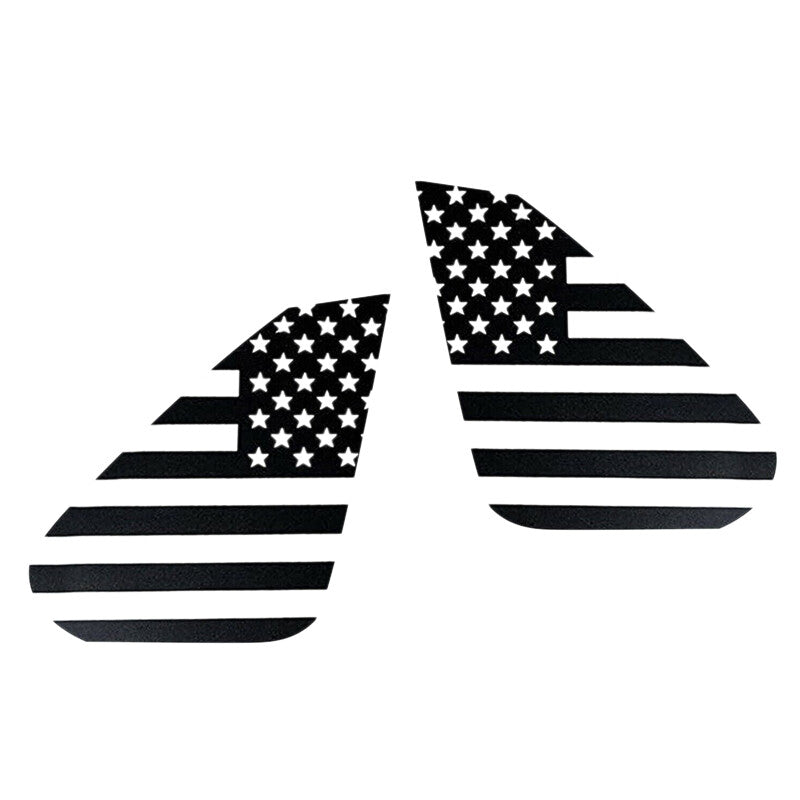2pcs Rear Quarter Window Flag Decals Stickers Fit for Toyota RAV4 2019-2021 Q