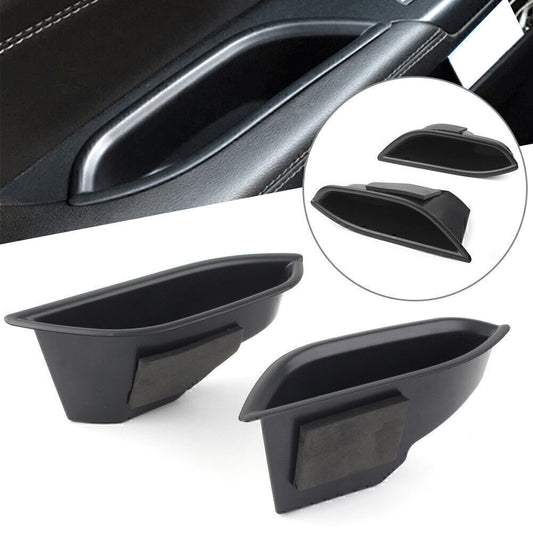 Front Door Handle Armrest Storage Box Tray Bin Kit for Cadillac SRX 2011-2015