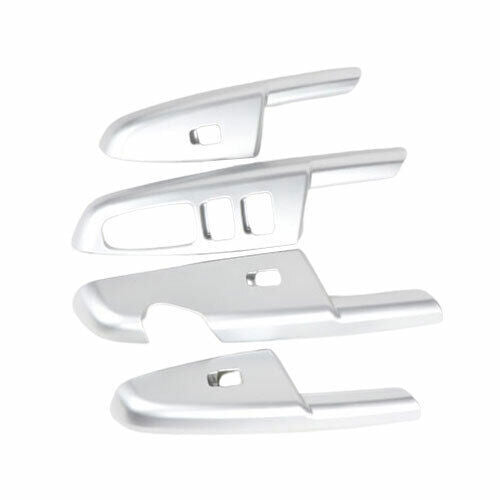 Car Glass Window Lifting Lock Panel Trim for Kia Sportage 2017-2020 Matte Silver