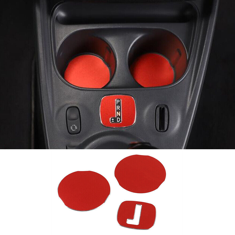 Alloy red cup holder with gear display trim for Smart 2015-21 n