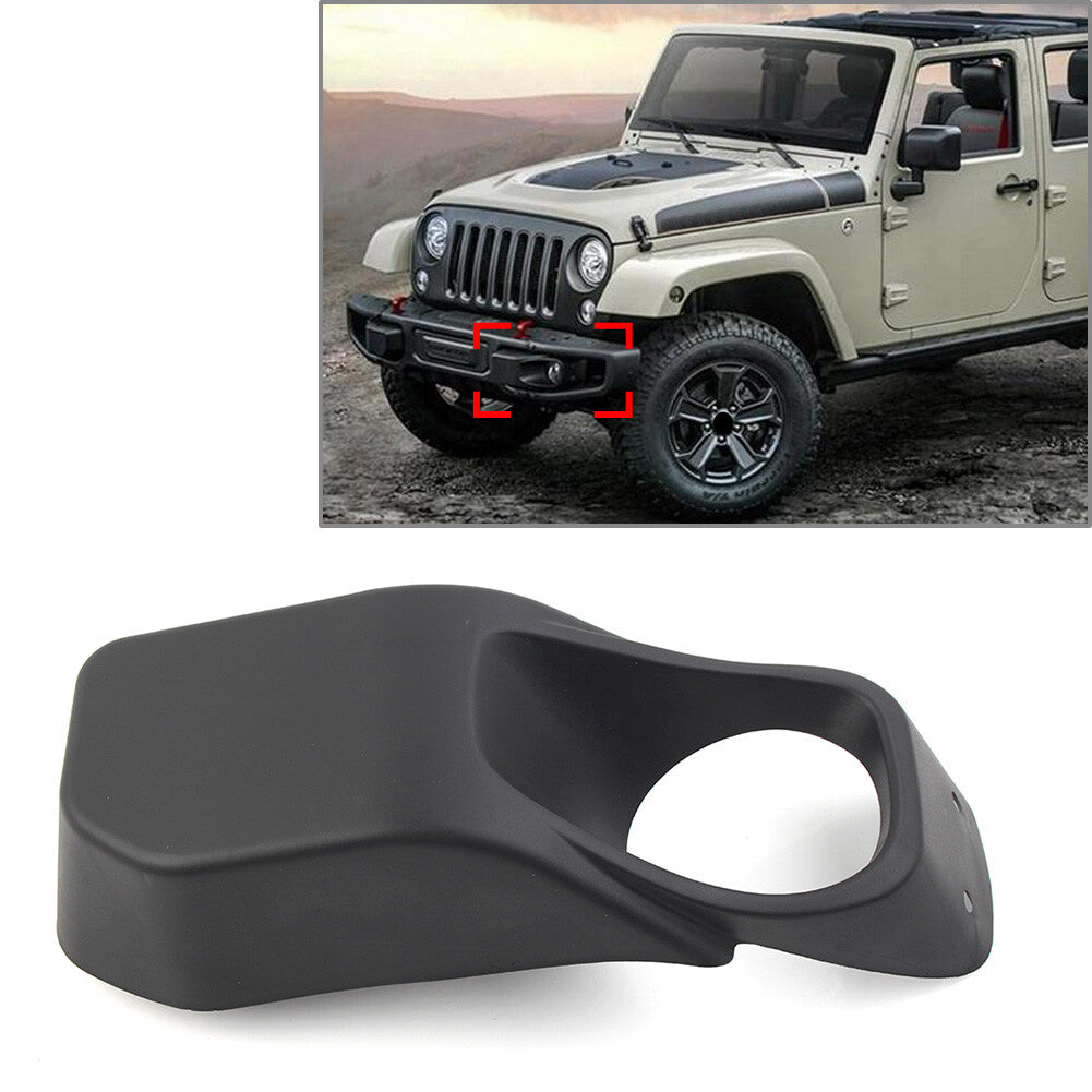 Left Side Front Bumpe Fog Light Lamp Bezels Cover Fit 2013-2017 for Jeep for Wrangler