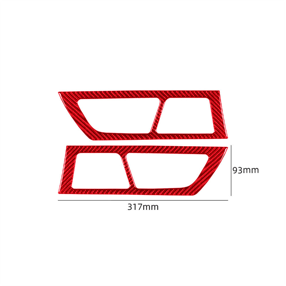 4¡ÁRed Carbon Fiber Interior Rear Door Handle Panel Cover for Jaguar XF 2009-2011