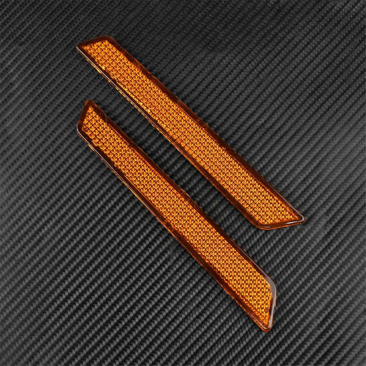 Amber Saddlebag Guard Latch Cover Reflectors Fit for Harley Touring CVO 2014-19 Q