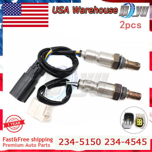 2X New Up+Downstream New Oxygen O2 Sensors For 2014-2019 for Jeep Cherokee 2.4L