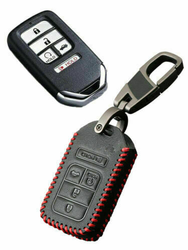 Fob Car Remote Key Cover Shell Bracket Leather Suitable for Honda for Civic Accord CR-V Pilot- Q