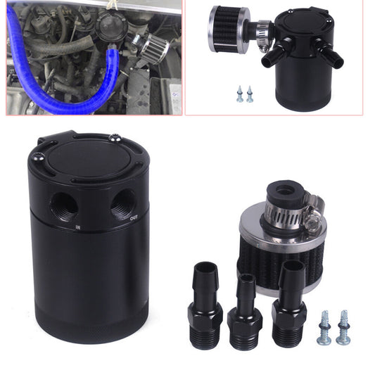 Racing car puzzle aluminum 3-port oil tank gas-oil separator washable - n