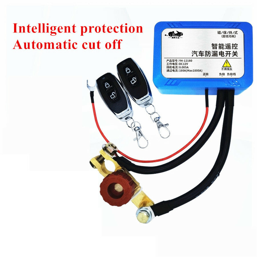 Battery Isolator Switch Disconnect Power Cut Off Kill w/2 Remote for Car Truck