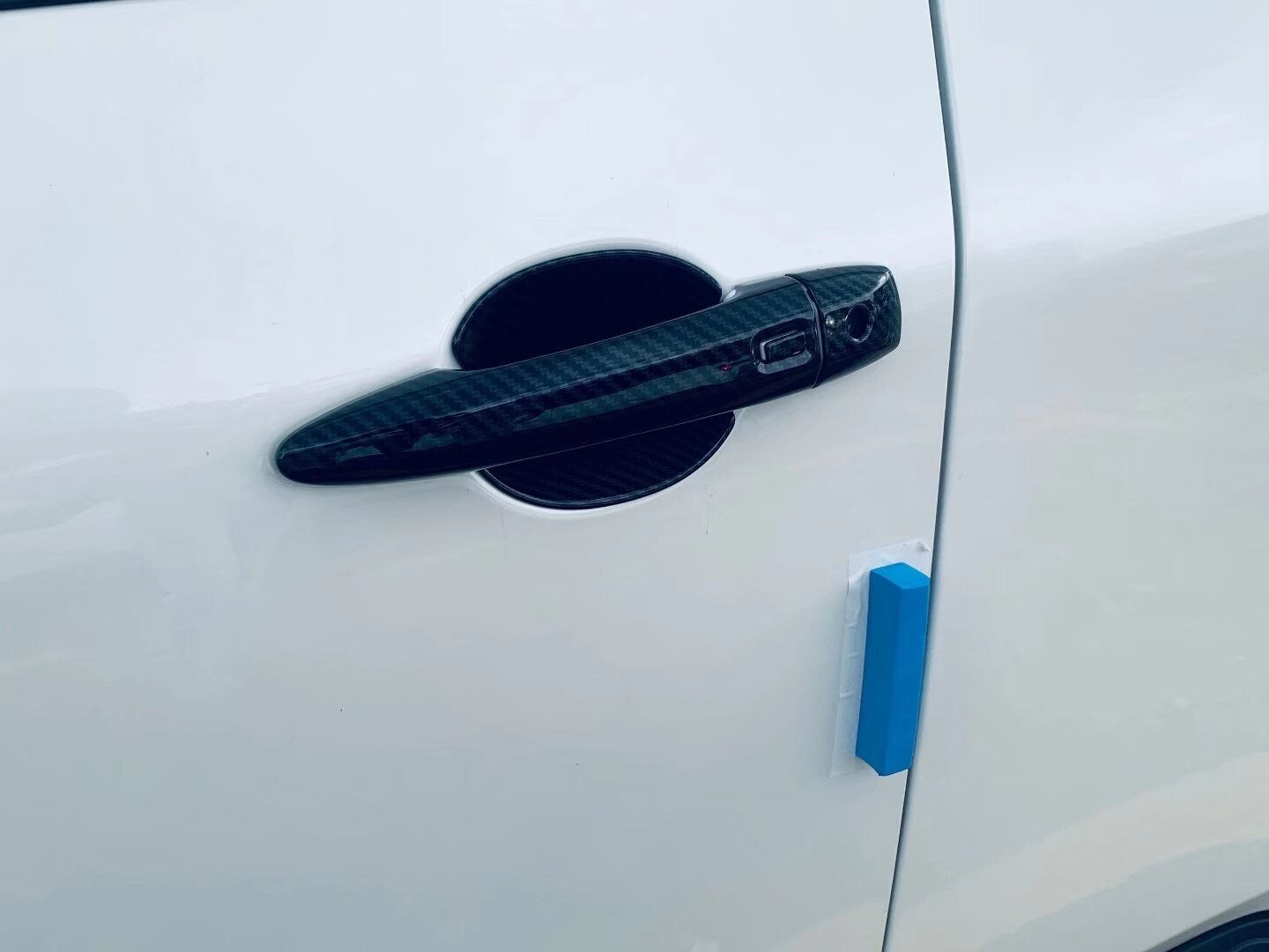 Carbon Fiber Door Handle+Bowl Cover Trims for Nissan Rogue 2021 Car Accessories