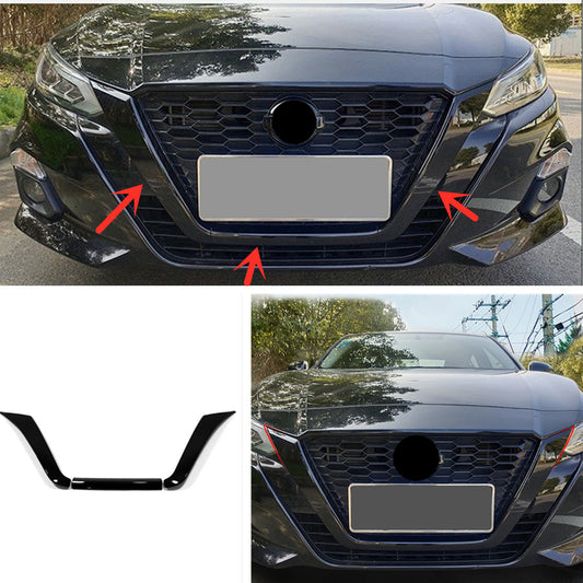 for Nissan Altima 2019-2022 Gloss Black Front Grille Grill Mesh Panel Cover Trim