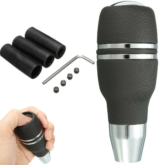 Car Automatic Gear Shift Knob Shifter Lever Head With Button Black Accessories