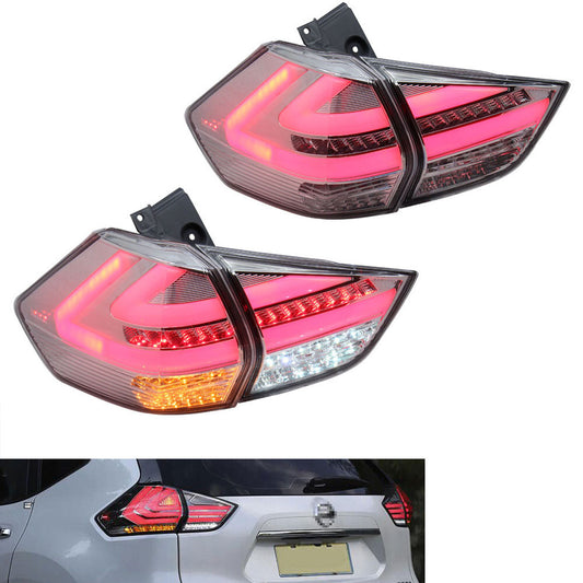 for Nissan Rogue Tail Lights Assembly 2014-2019 Smoke LED Rear Lamps X-trail 15