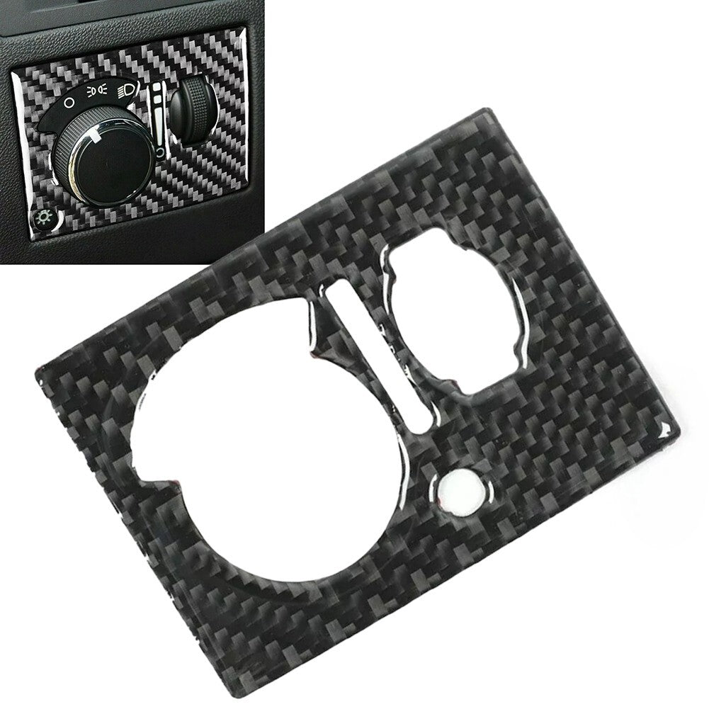 Carbon Fiber Front Headlight Switch Decor Cover Trim for Jeep 2011-2020 v