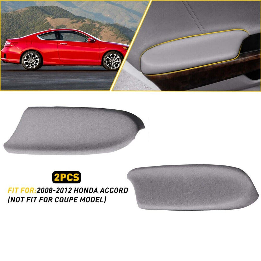 Suitable for 2008-2012 for Honda Accord sedans - 4 door panel armrests, PU leather, grey - n