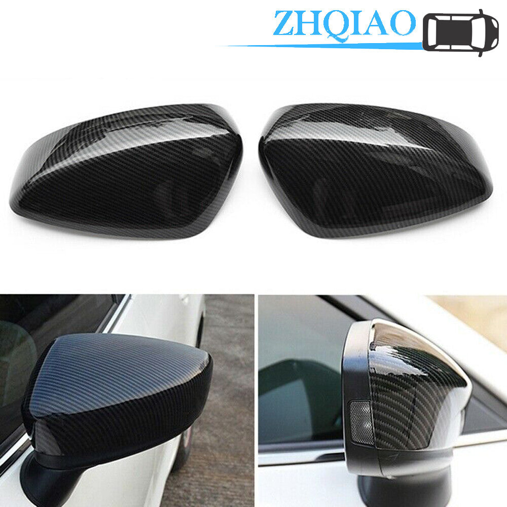 Car Carbon Fiber Rearview Mirror Cover Trim Fits for Mazda 3 M3 Axela 2014-2016