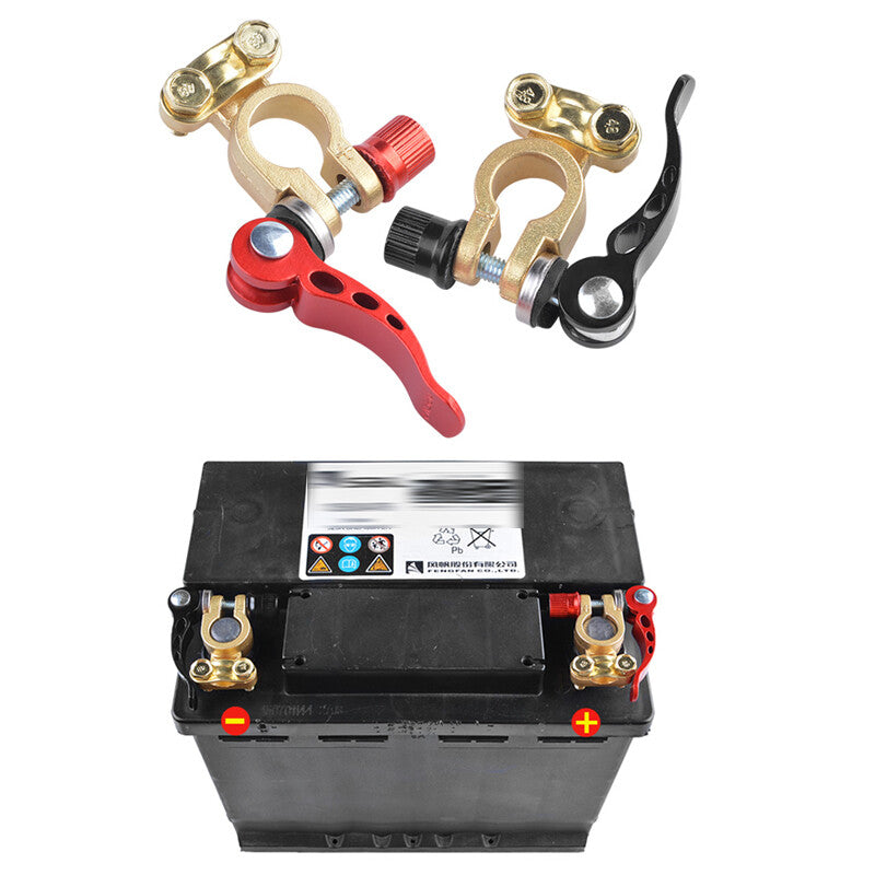 2PCS Pure Copper Universal Auto Trailer Battery Terminal Disconnect Switch Link v