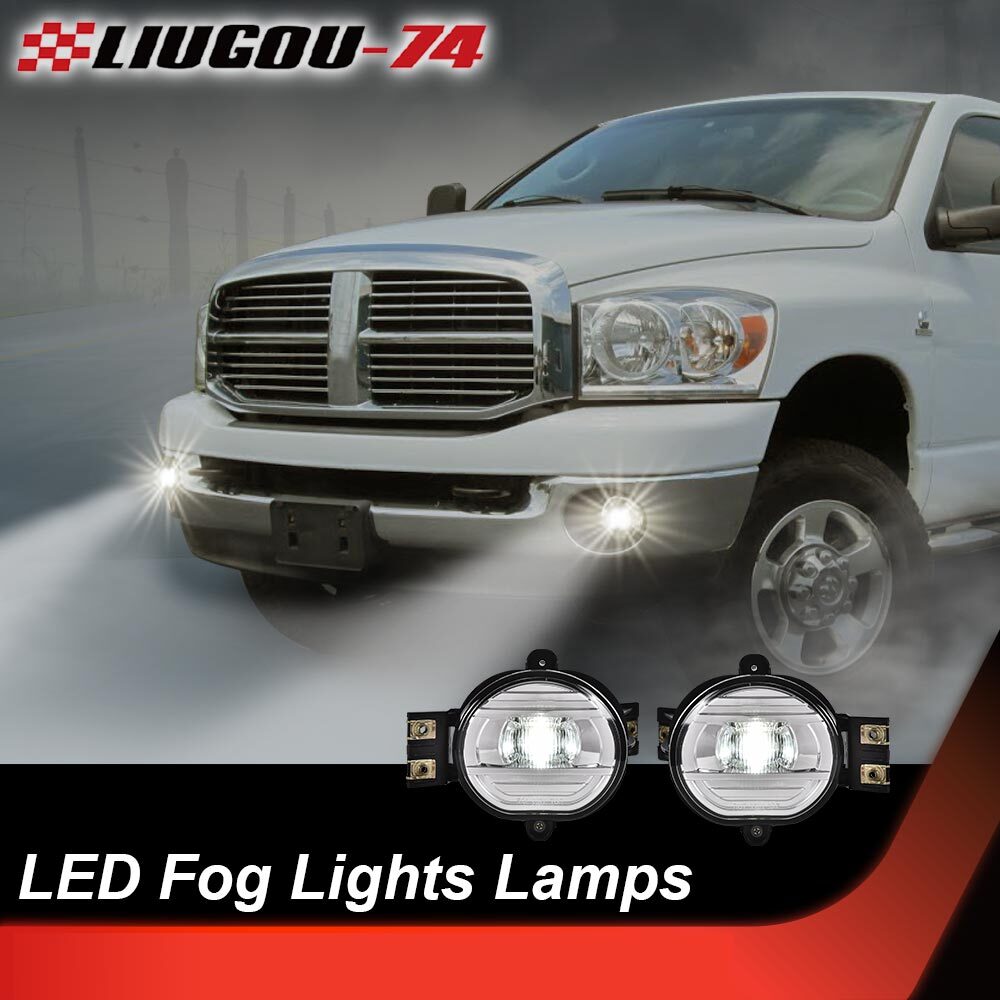 Suitable for 2002-2009 for Dodge for Ram LED fog lights, left + right, 1 pair, new.