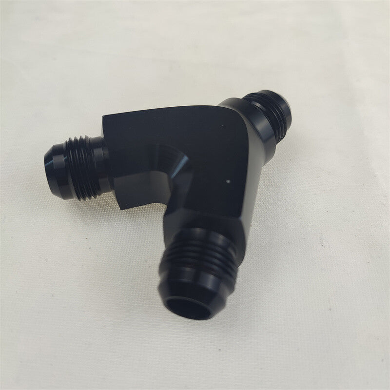 2pcs -10AN AN 10 Y Fuel Block Fitting Junction Coupler Adapter -10/-10/-10 Black
