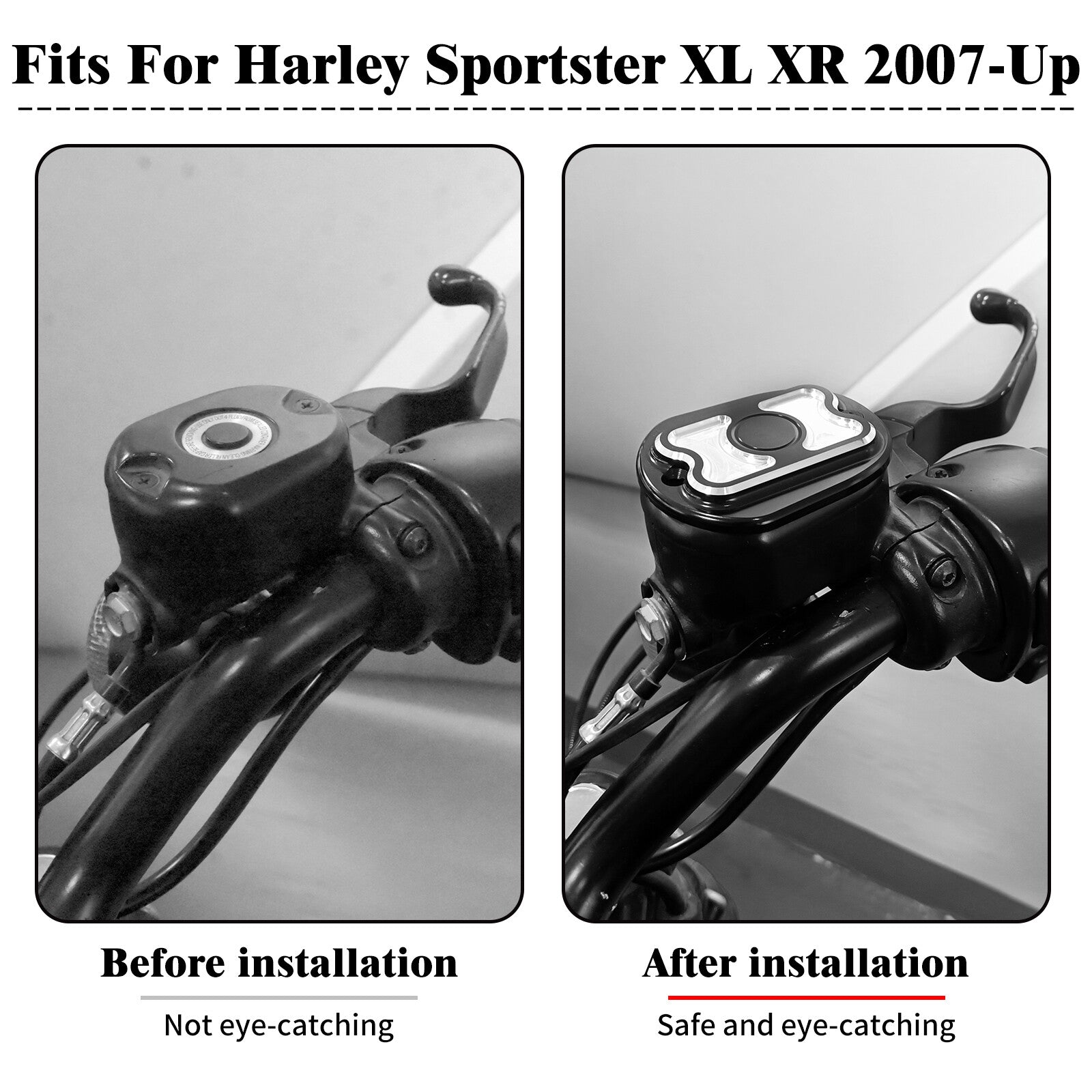 Brake Reservoir Master Cylinder Cover for Harley Sportster 883 1200 48 72 07-22