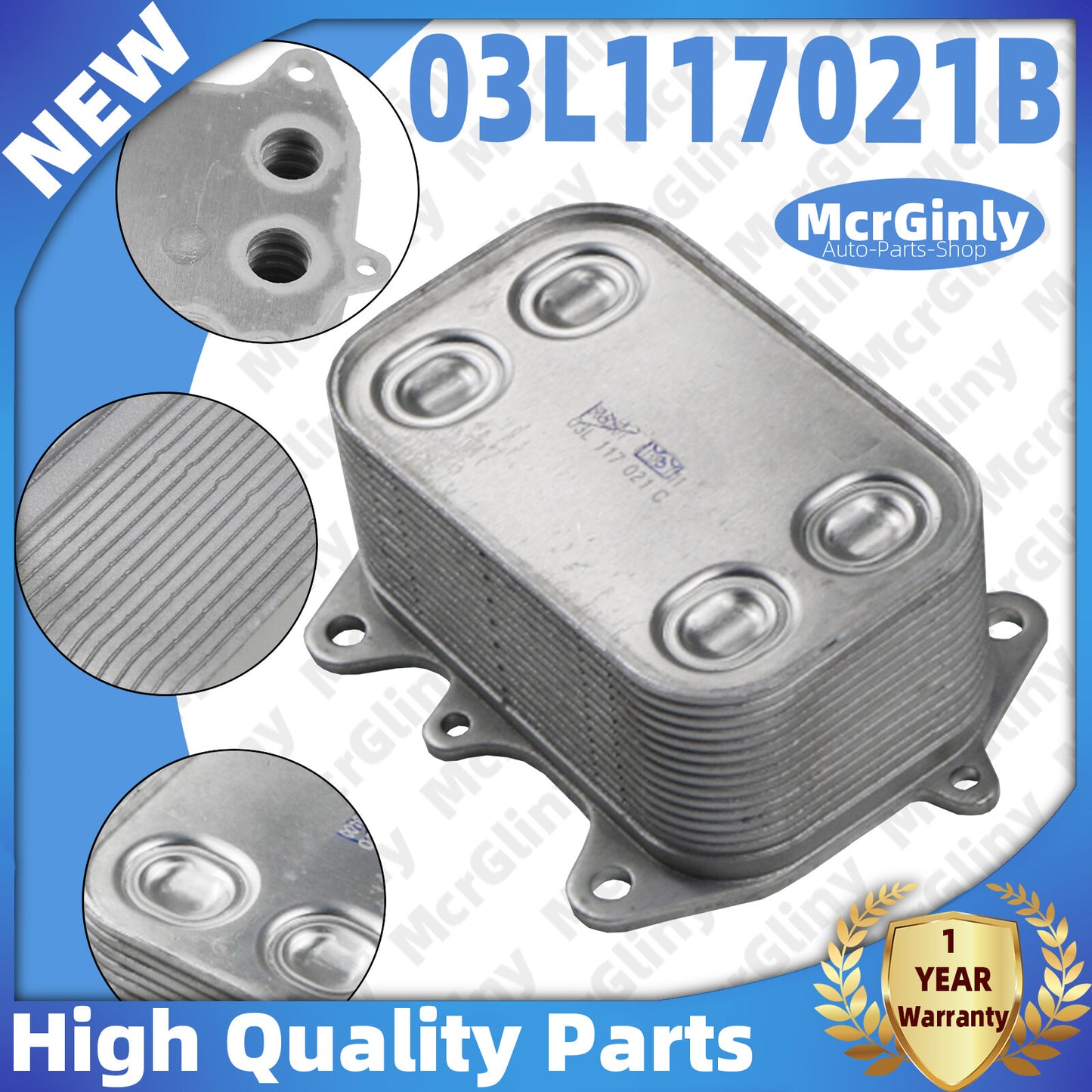 Engine oil cooler 03L117021B is suitable for Caddy, for Jetta , Eos, for Golf , for Audi A5, A6, and Leon. n